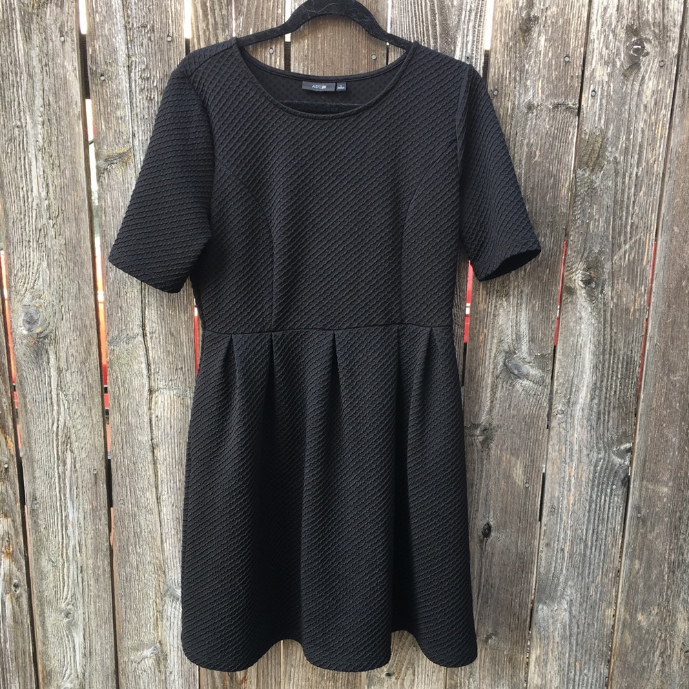 Textured Black Dress